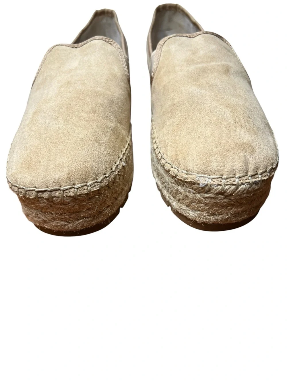 Circus by Sam Edelman Suede Espadrille Platform Slip On Loafers Beige 9⁠ Fall